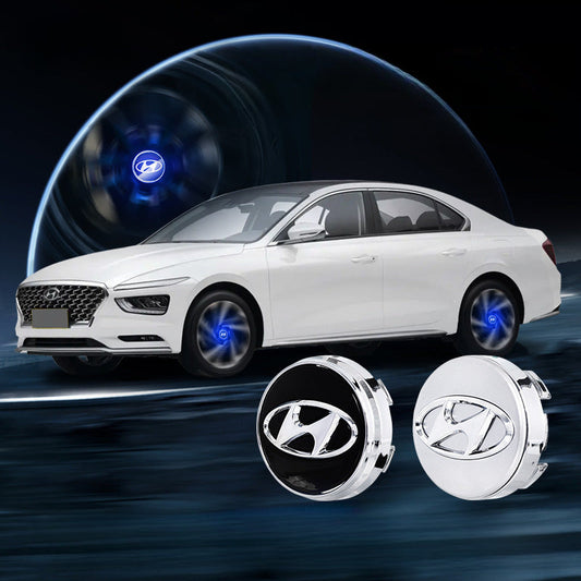 Hyundai-Compatible Magnetic Suspension Hub Caps & LED Suspension Luminous Wheel Hub Lights