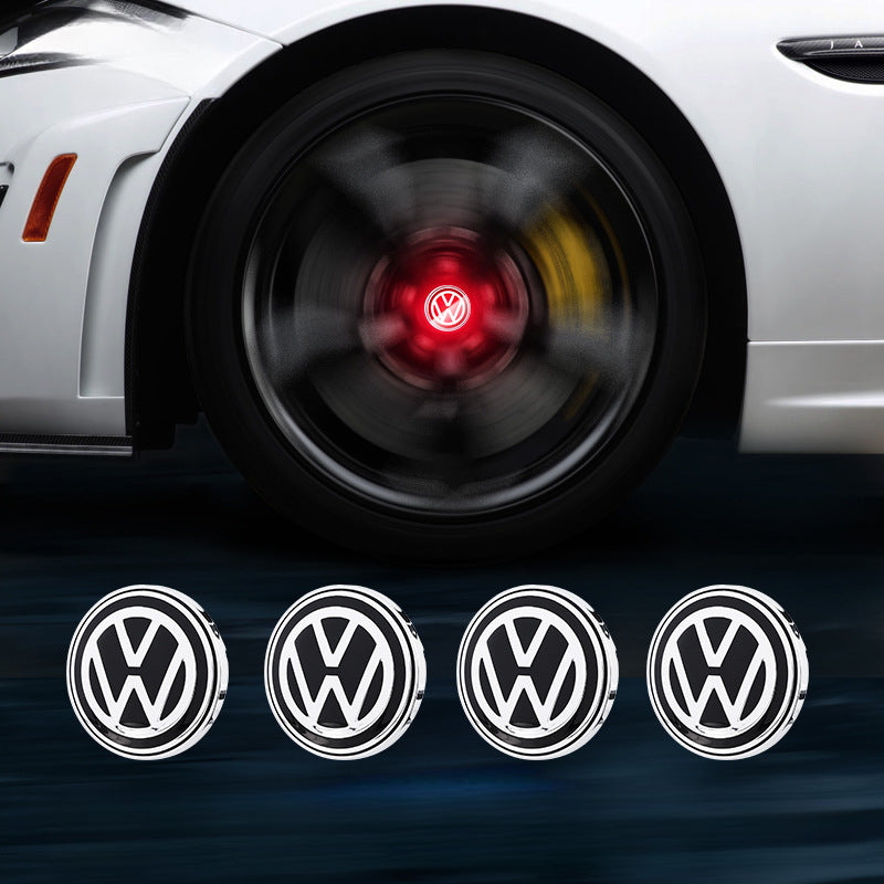 Volkswagen-Compatible Magnetic Suspension Hub Caps & LED Suspension Luminous Wheel Hub Lights