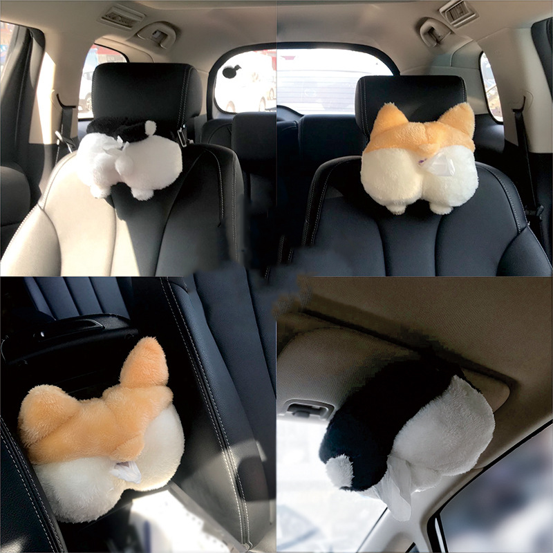 Corgi Butt Car Tissue Box