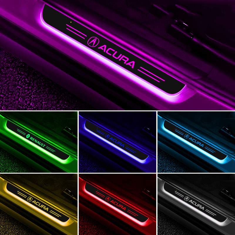 Acura-Compatible Smart LED Color Car Door Sill Protector