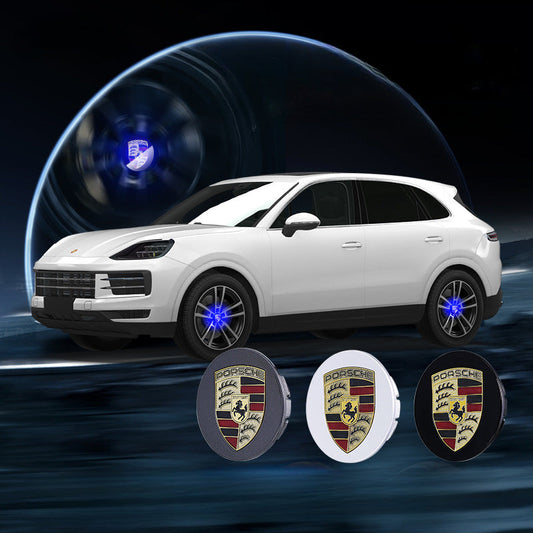 Porsche-Compatible Magnetic Suspension Hub Caps & LED Suspension Luminous Wheel Hub Lights