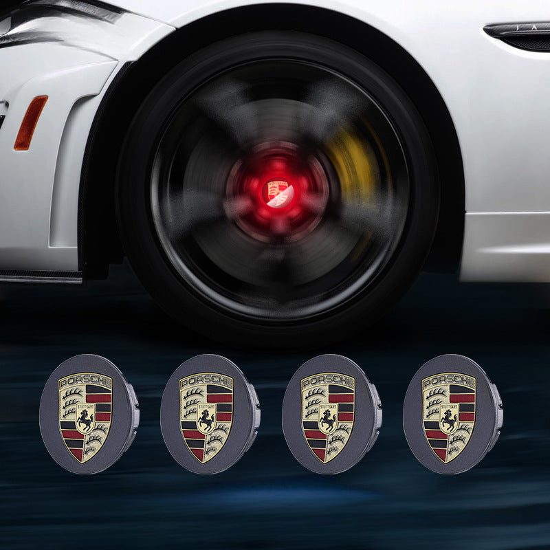 Porsche-Compatible Magnetic Suspension Hub Caps & LED Suspension Luminous Wheel Hub Lights