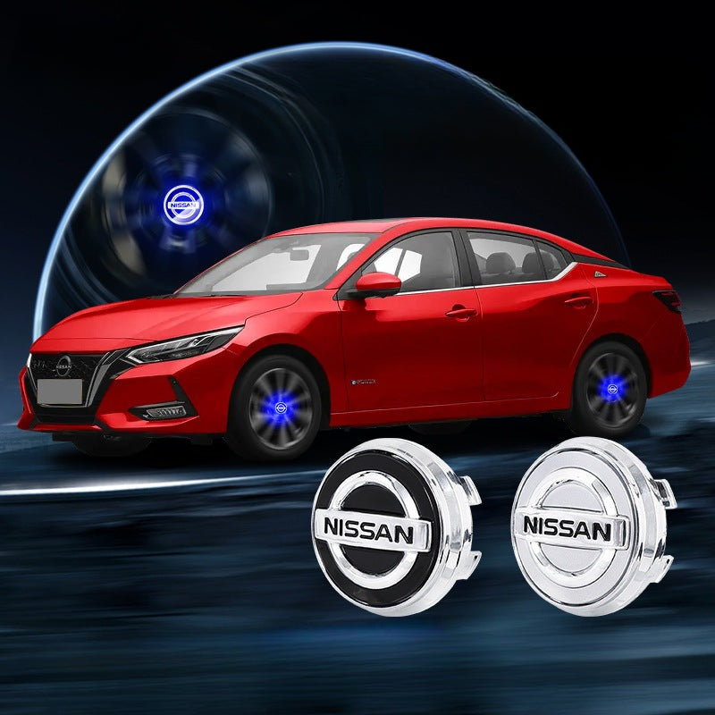 Nissan-Compatible Magnetic Suspension Hub Caps & LED Suspension Luminous Wheel Hub Lights