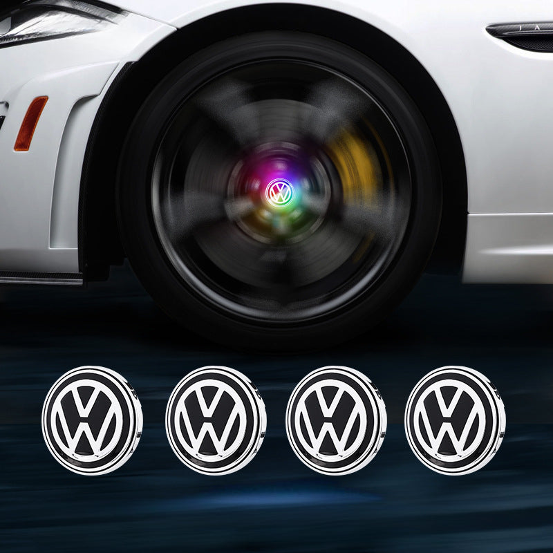 Volkswagen-Compatible Magnetic Suspension Hub Caps & LED Suspension Luminous Wheel Hub Lights