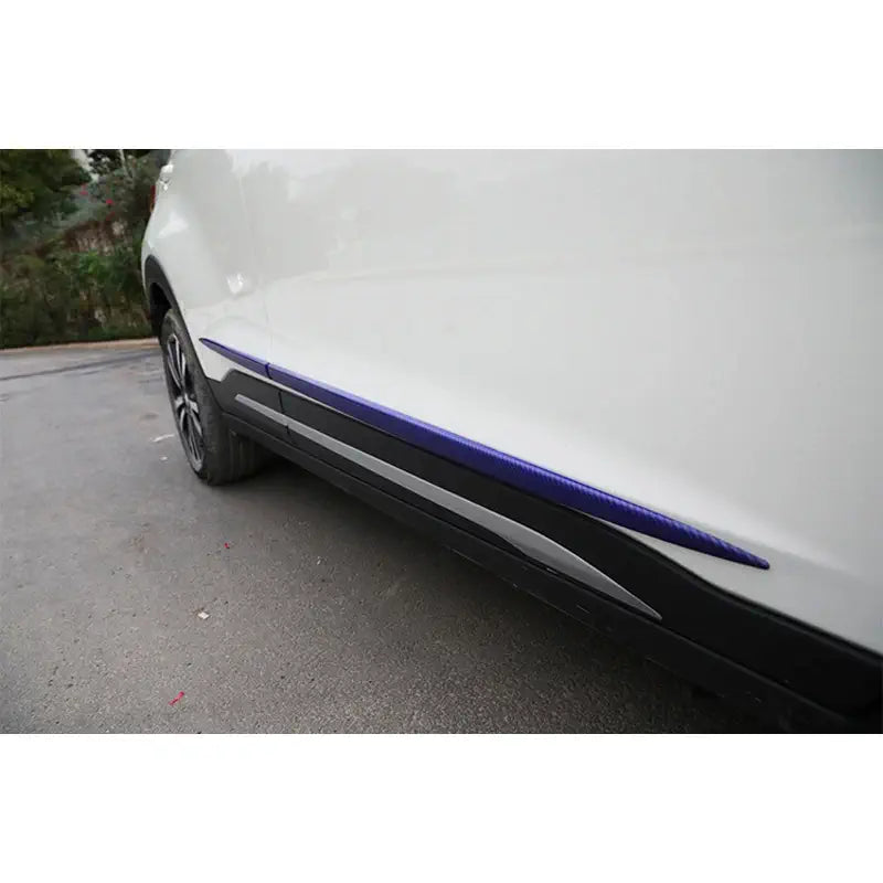 Body Abs Anti-Scratch Strip Carbon Fiber Pattern Door Decoration Sticker Anti-Collision Bright Strip