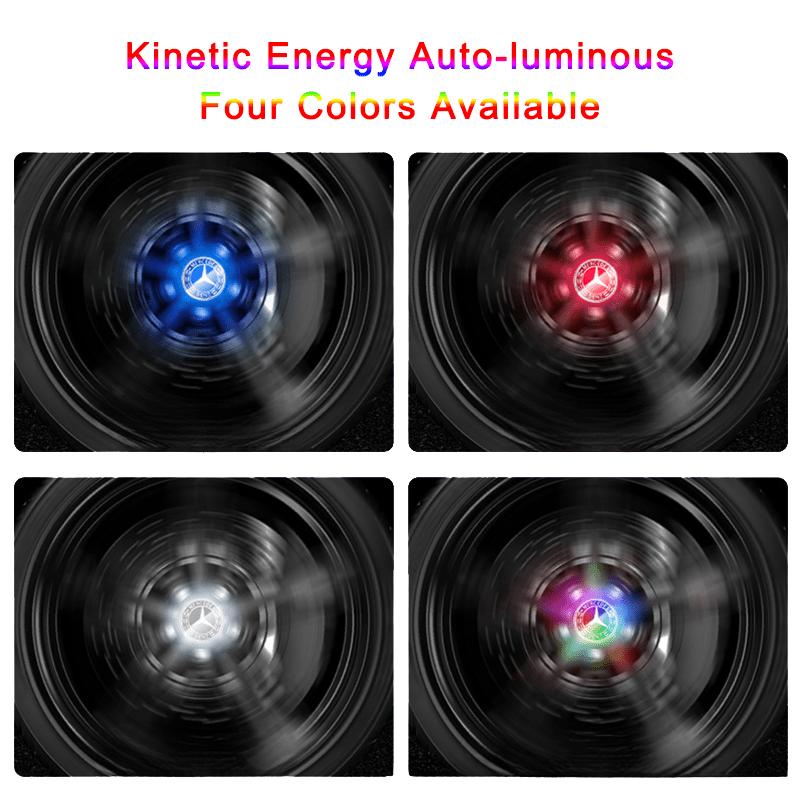 Mercedes-Benz-Compatible Magnetic Suspension Hub Caps & LED Suspension Luminous Wheel Hub Lights