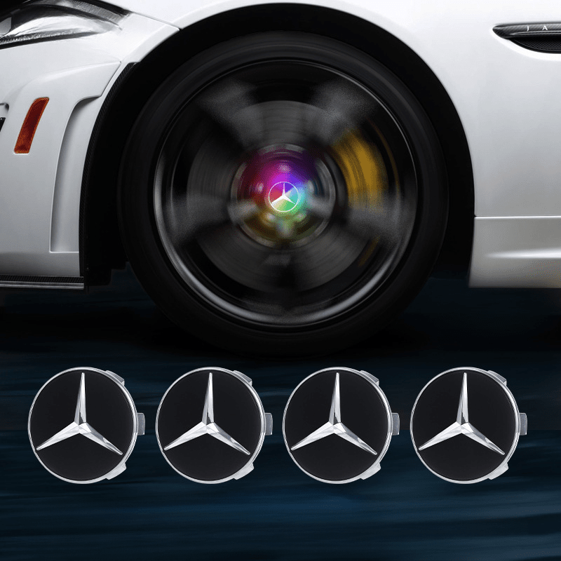 Mercedes-Benz-Compatible Magnetic Suspension Hub Caps & LED Suspension Luminous Wheel Hub Lights