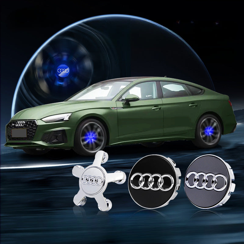 Audi-Compatible Magnetic Suspension Hub Caps & LED Suspension Luminous Wheel Hub Lights