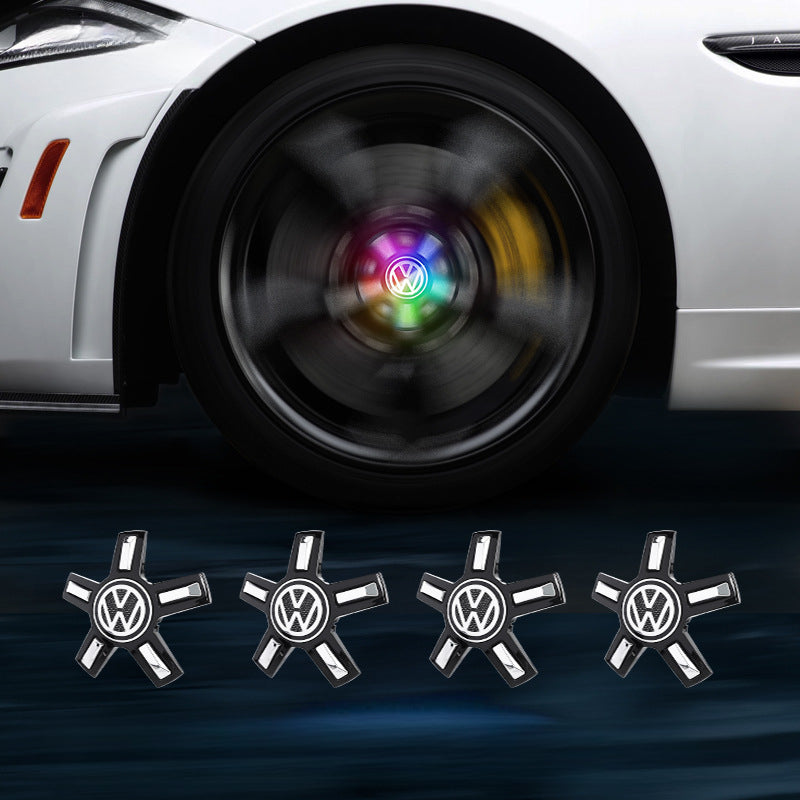 Volkswagen-Compatible Magnetic Suspension Hub Caps & LED Suspension Luminous Wheel Hub Lights