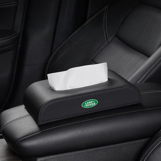 Automotive Tissue Box Armrest Box Leather Napkin Box