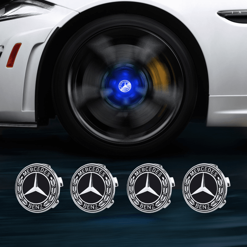 Mercedes-Benz-Compatible Magnetic Suspension Hub Caps & LED Suspension Luminous Wheel Hub Lights