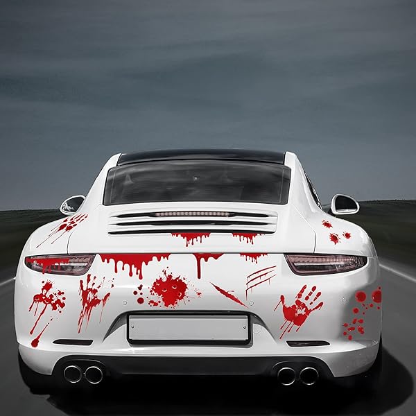 Halloween Blood Red Car Sticker