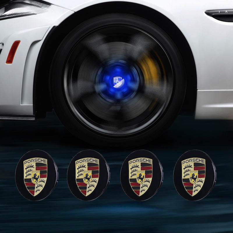 Porsche-Compatible Magnetic Suspension Hub Caps & LED Suspension Luminous Wheel Hub Lights