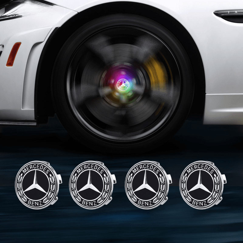 Mercedes-Benz-Compatible Magnetic Suspension Hub Caps & LED Suspension Luminous Wheel Hub Lights