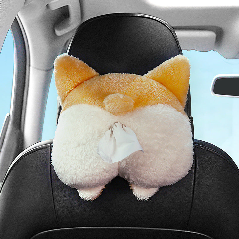 Corgi Butt Car Tissue Box