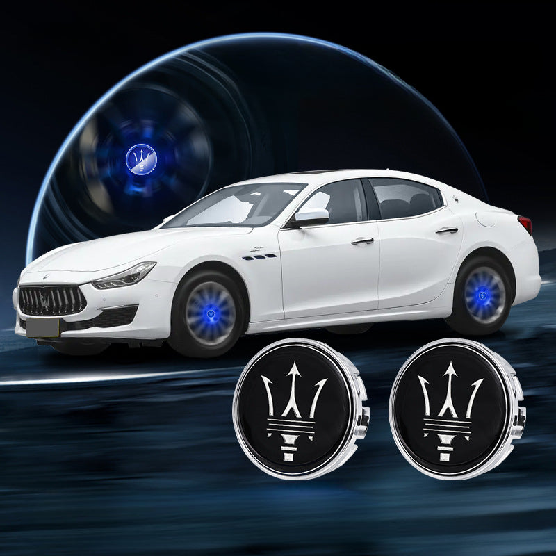 Maserati-Compatible Magnetic Suspension Hub Caps & LED Suspension Luminous Wheel Hub Lights