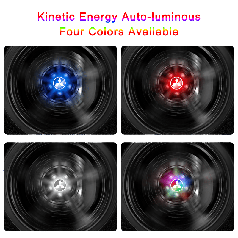 Mitsubishi-Compatible Magnetic Suspension Hub Caps & LED Suspension Luminous Wheel Hub Lights