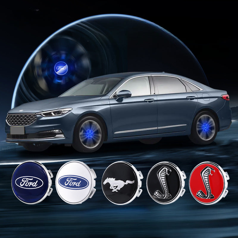 Ford-Compatible Magnetic Suspension Hub Caps & LED Suspension Luminous Wheel Hub Lights