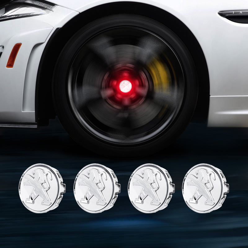 Peugeot-Compatible Magnetic Suspension Hub Caps & LED Suspension Luminous Wheel Hub Lights