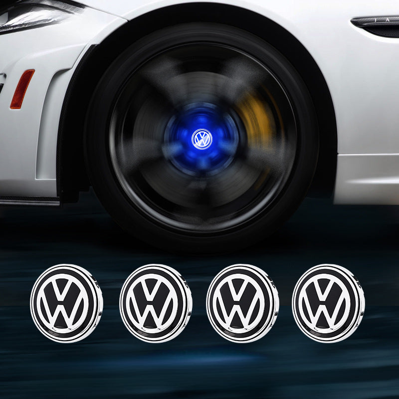 Volkswagen-Compatible Magnetic Suspension Hub Caps & LED Suspension Luminous Wheel Hub Lights