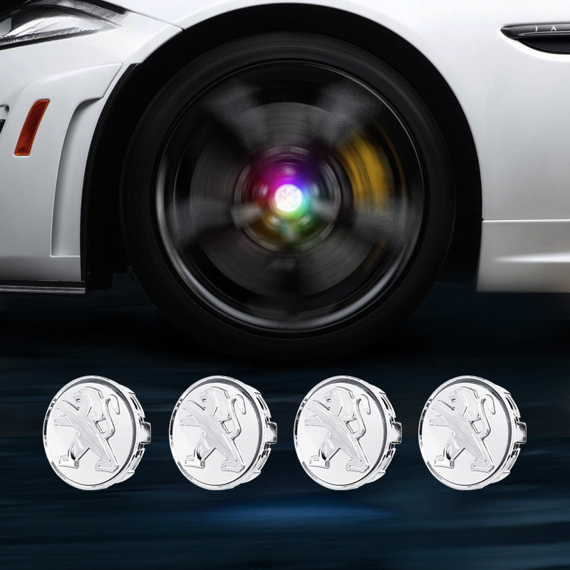 Peugeot-Compatible Magnetic Suspension Hub Caps & LED Suspension Luminous Wheel Hub Lights