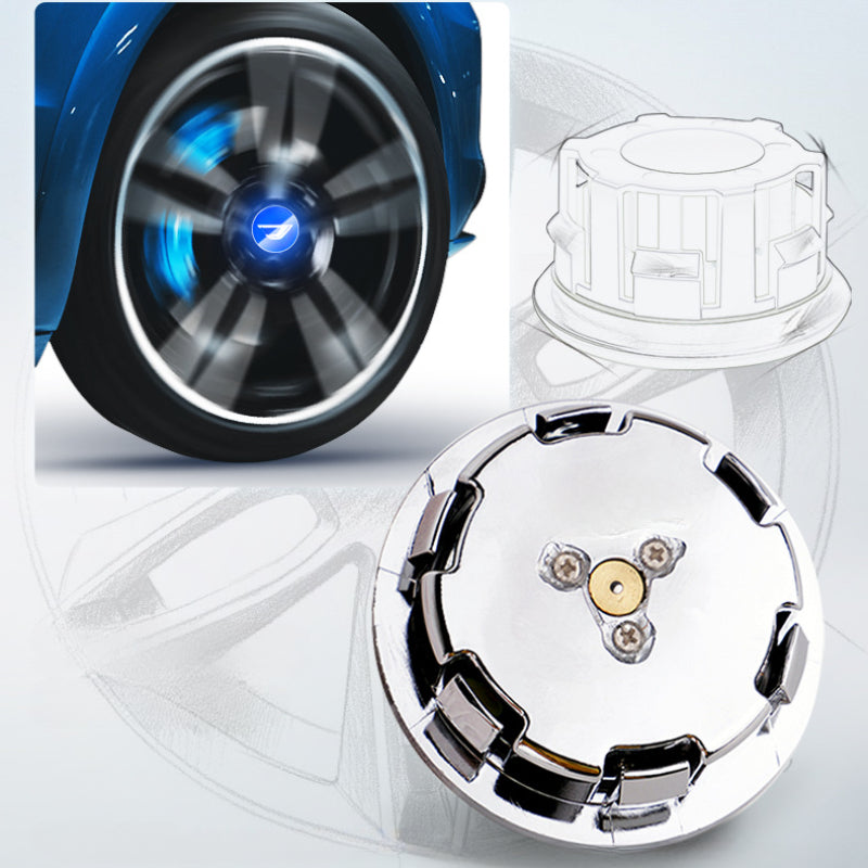 Volkswagen Jetta-Compatible Magnetic Suspension Hub Caps & LED Suspension Luminous Wheel Hub Lights