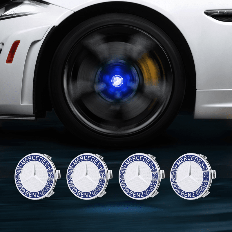 Mercedes-Benz-Compatible Magnetic Suspension Hub Caps & LED Suspension Luminous Wheel Hub Lights