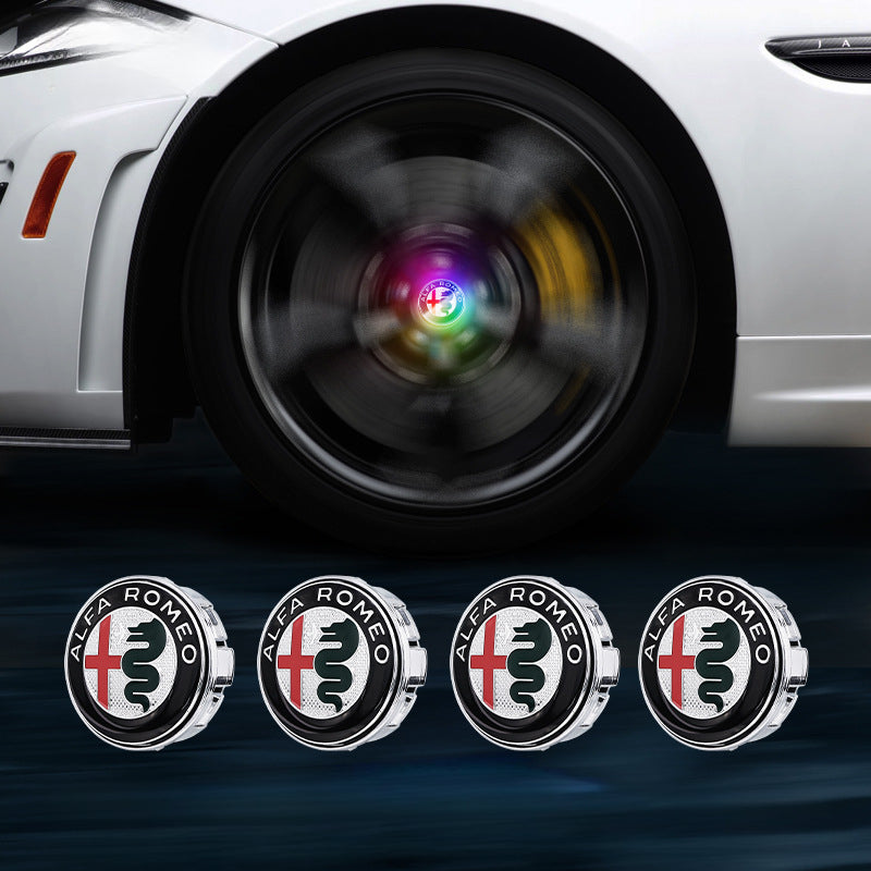 Alfa Romeo-Compatible Magnetic Suspension Hub Caps & LED Suspension Luminous Wheel Hub Lights