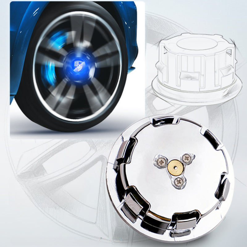 Porsche-Compatible Magnetic Suspension Hub Caps & LED Suspension Luminous Wheel Hub Lights