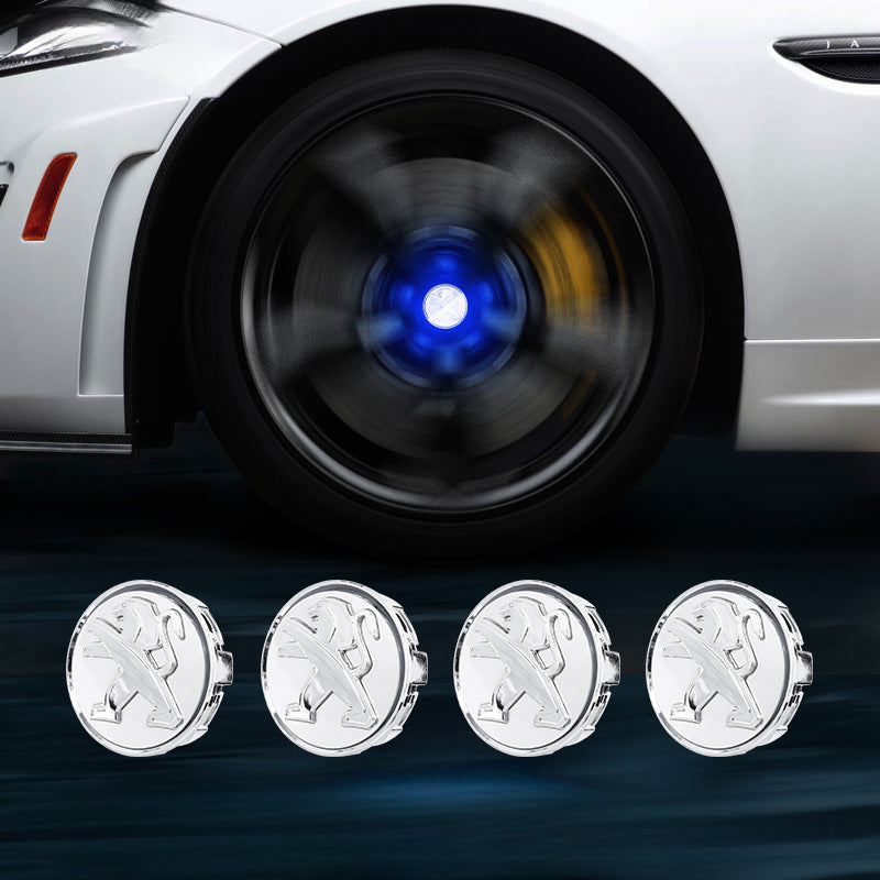 Peugeot-Compatible Magnetic Suspension Hub Caps & LED Suspension Luminous Wheel Hub Lights