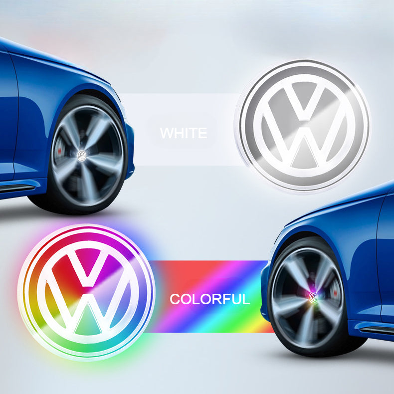 Volkswagen-Compatible Magnetic Suspension Hub Caps & LED Suspension Luminous Wheel Hub Lights