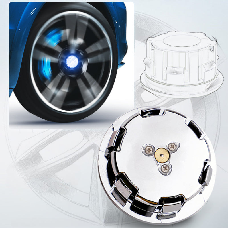 Peugeot-Compatible Magnetic Suspension Hub Caps & LED Suspension Luminous Wheel Hub Lights