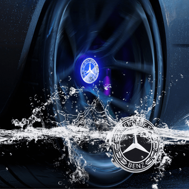 Mercedes-Benz-Compatible Magnetic Suspension Hub Caps & LED Suspension Luminous Wheel Hub Lights