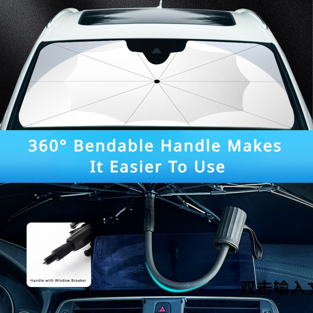 New 360° Bendable Handle Car Parasol Car Front Windshield Sun Protection Heat Shield Universal Car Parasol