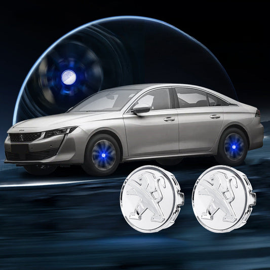 Peugeot-Compatible Magnetic Suspension Hub Caps & LED Suspension Luminous Wheel Hub Lights