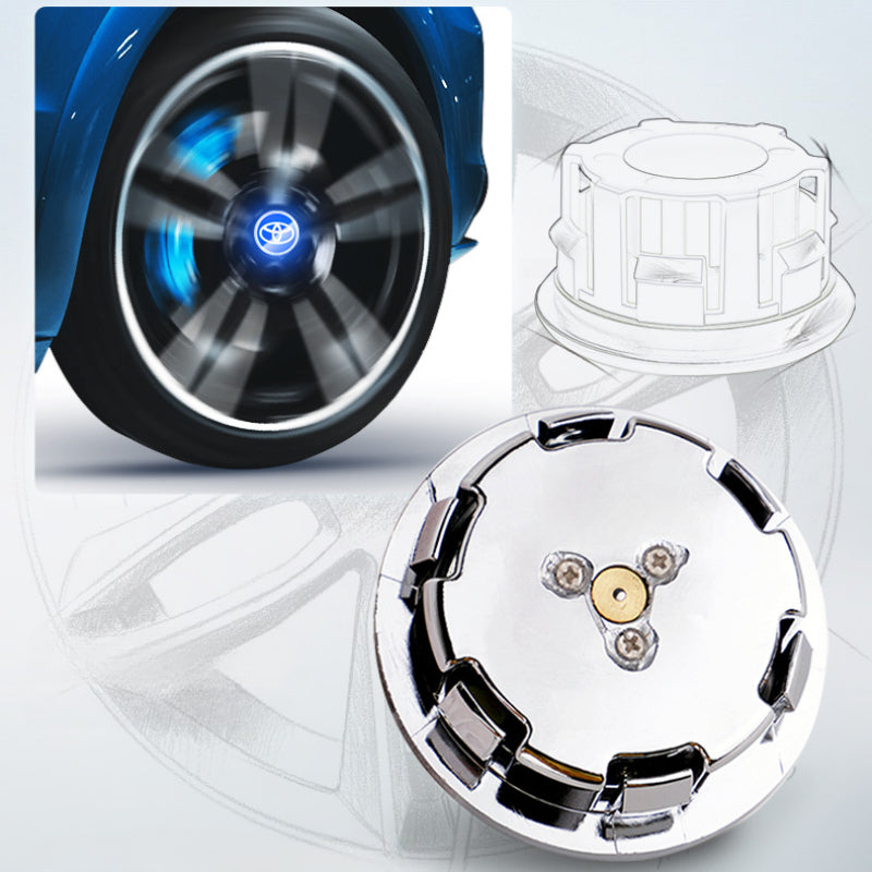 Toyota & Crown-Compatible Magnetic Suspension Hub Caps & LED Suspension Luminous Wheel Hub Lights