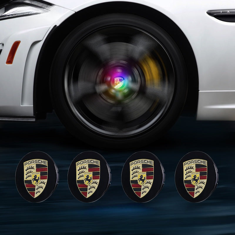 Porsche-Compatible Magnetic Suspension Hub Caps & LED Suspension Luminous Wheel Hub Lights