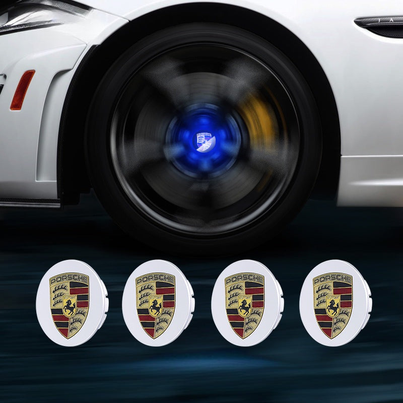 Porsche-Compatible Magnetic Suspension Hub Caps & LED Suspension Luminous Wheel Hub Lights