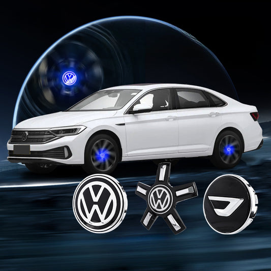 Volkswagen-Compatible Magnetic Suspension Hub Caps & LED Suspension Luminous Wheel Hub Lights