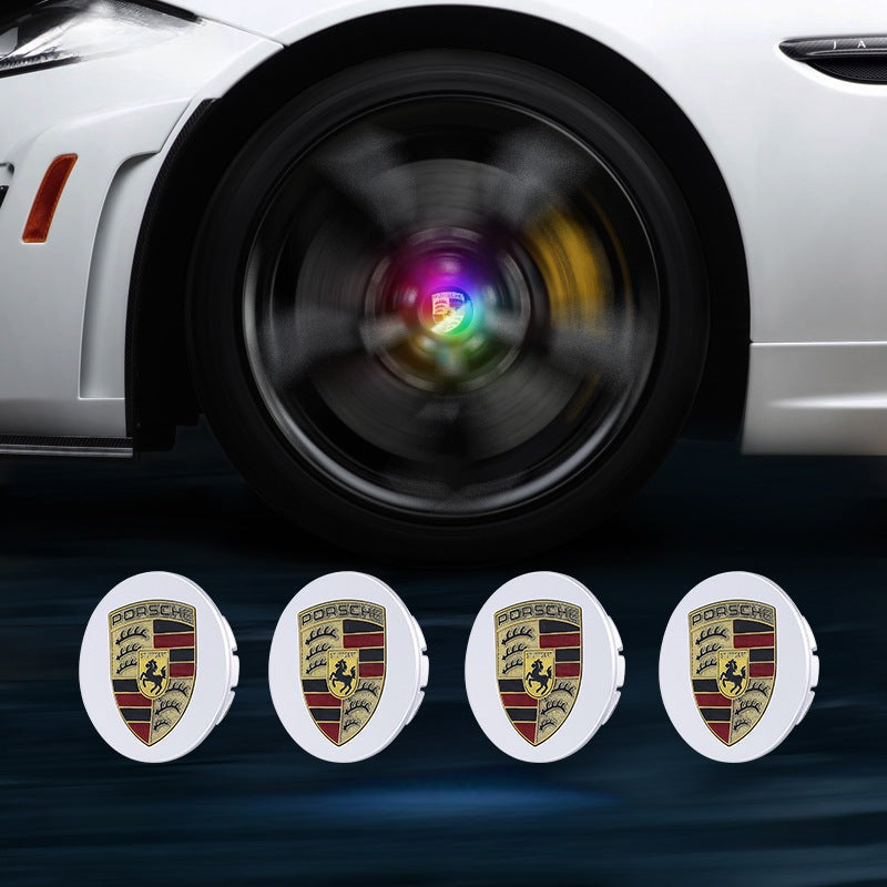 Porsche-Compatible Magnetic Suspension Hub Caps & LED Suspension Luminous Wheel Hub Lights