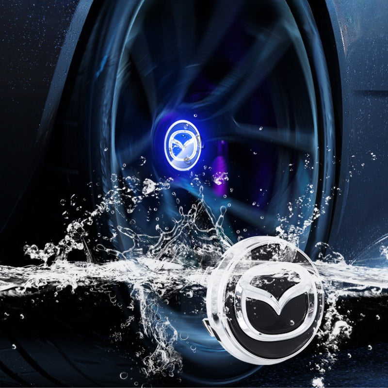 Mazda-Compatible Magnetic Suspension Hub Caps & LED Suspension Luminous Wheel Hub Lights